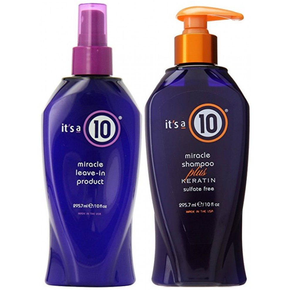 Its A 10 Miracle Leave In Product 10 Oz And Shampoo Plus Keratin 10 Oz 