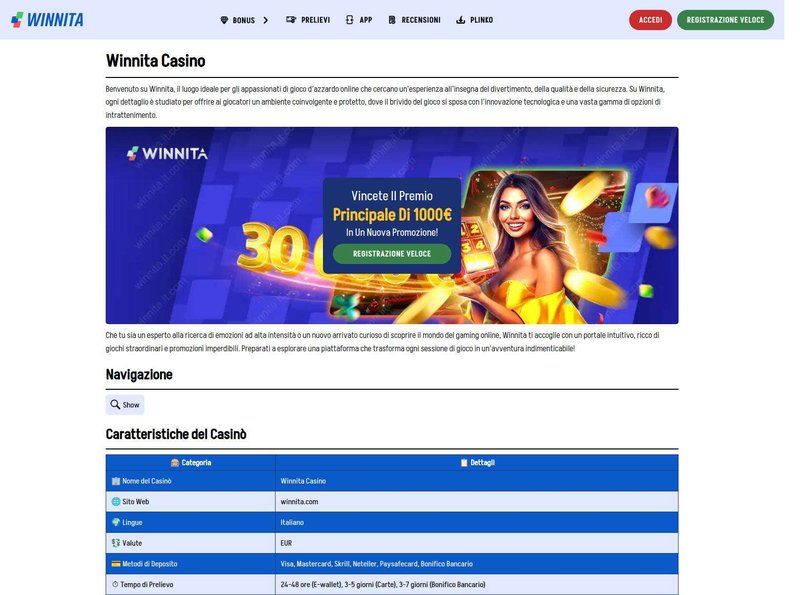 Guida a winnita casinò
